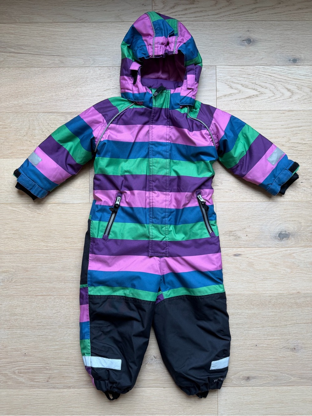 Villervalla Rainbow Stripe Winter Snowsuit Overall Size 92 2T